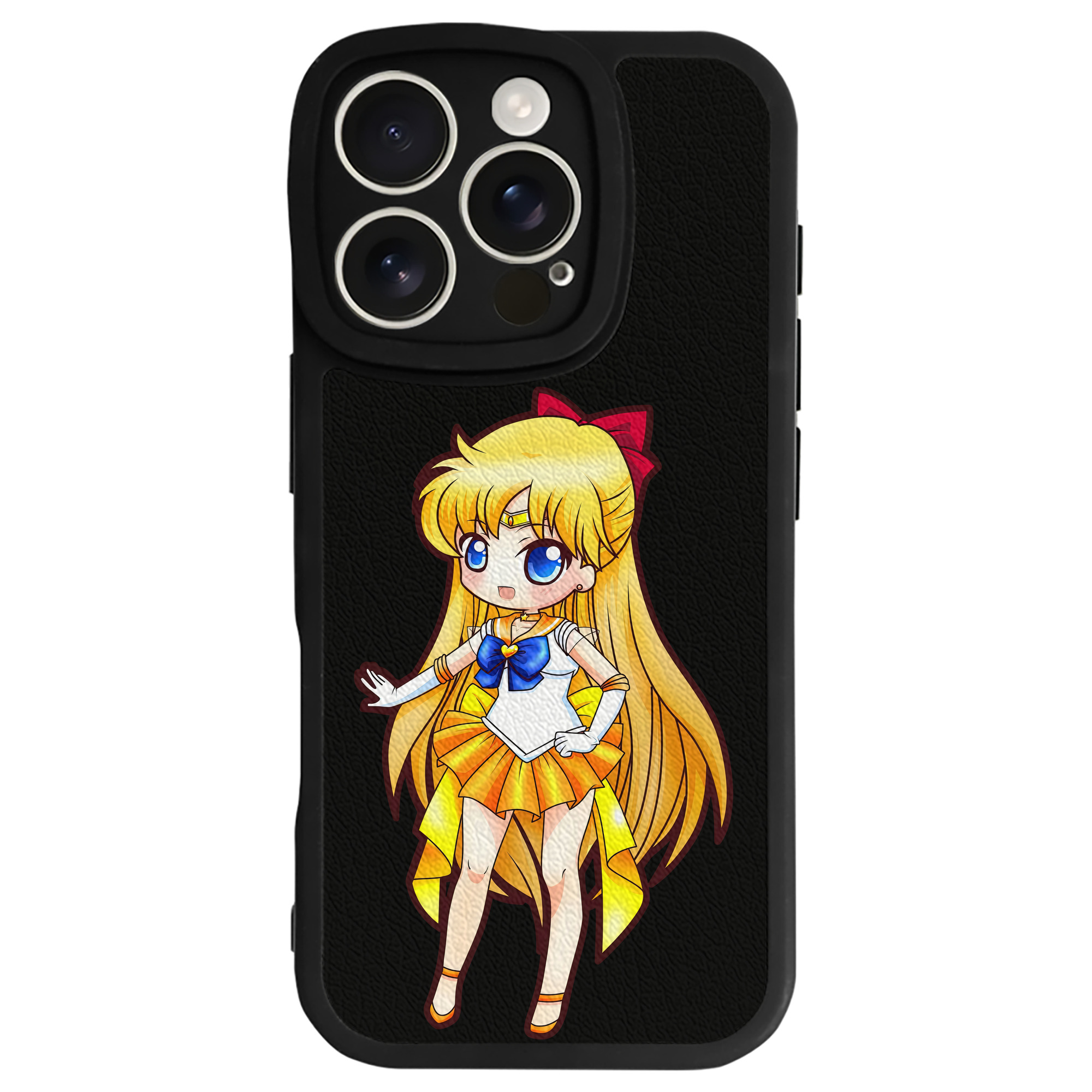 （画像用） 美少女戦士セーラームーン 愛野 美奈子 あいの みなこ Sailor Moon Aino Minako 【iPhone 16シリーズ対応】シリコンスマホケース（レザー調） 材質：シリコン